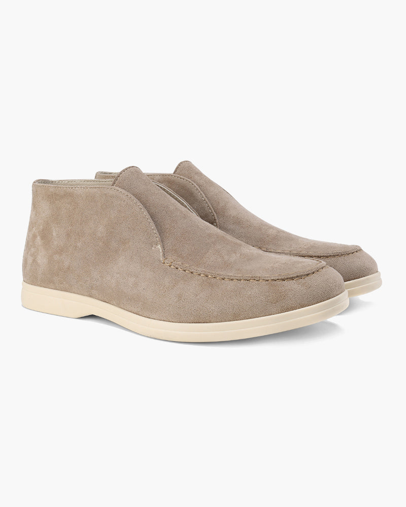 Men's high loafers with slip-on construction