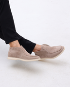 Men's high loafers with slip-on construction