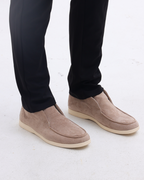 Men's high loafers with slip-on construction
