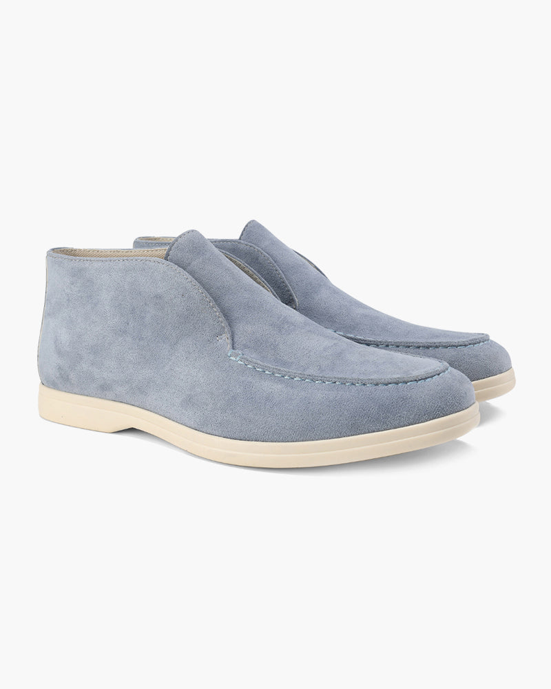 Men's high loafers with slip-on construction