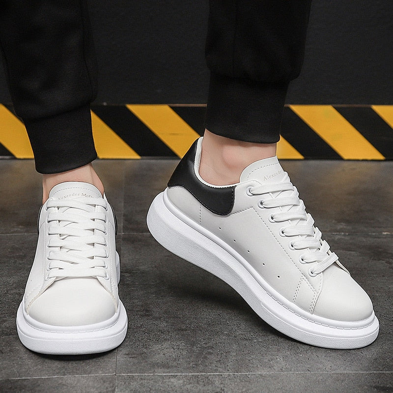 Men's lace-up platform low-top sneakers