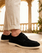 Men's lace-up shoes with suede-effect upper