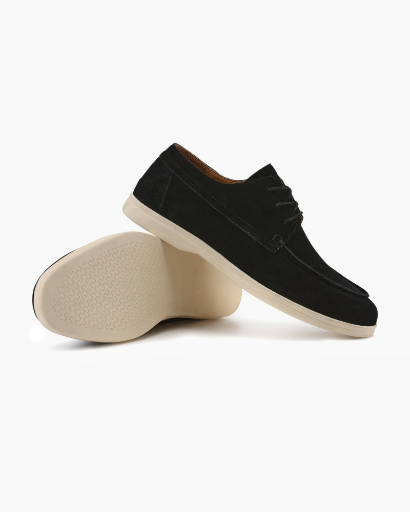 Men's lace-up shoes with suede-effect upper
