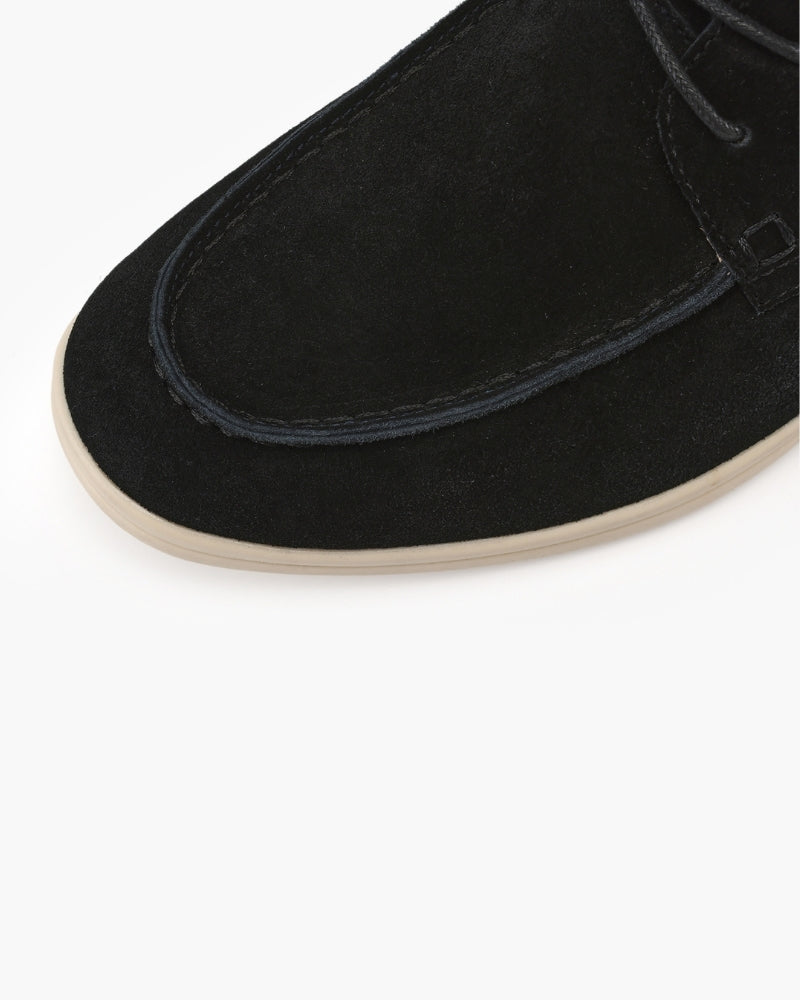 Men's lace-up shoes with suede-effect upper