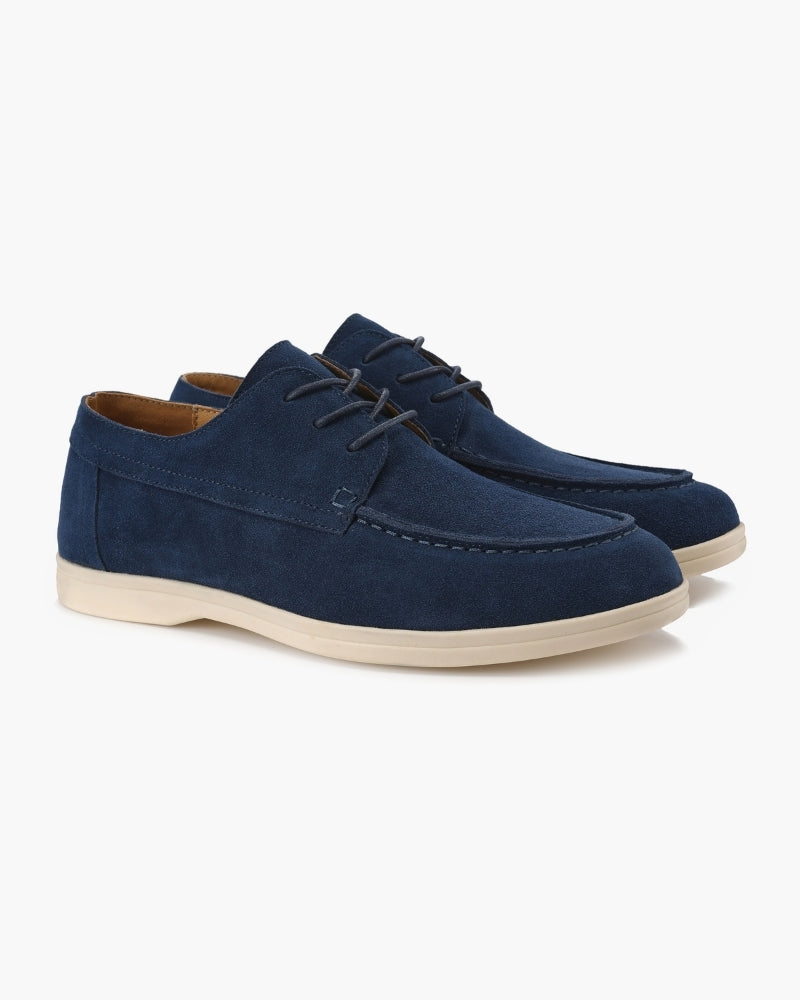 Men's lace-up shoes with suede-effect upper