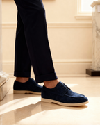 Men's lace-up shoes with suede-effect upper