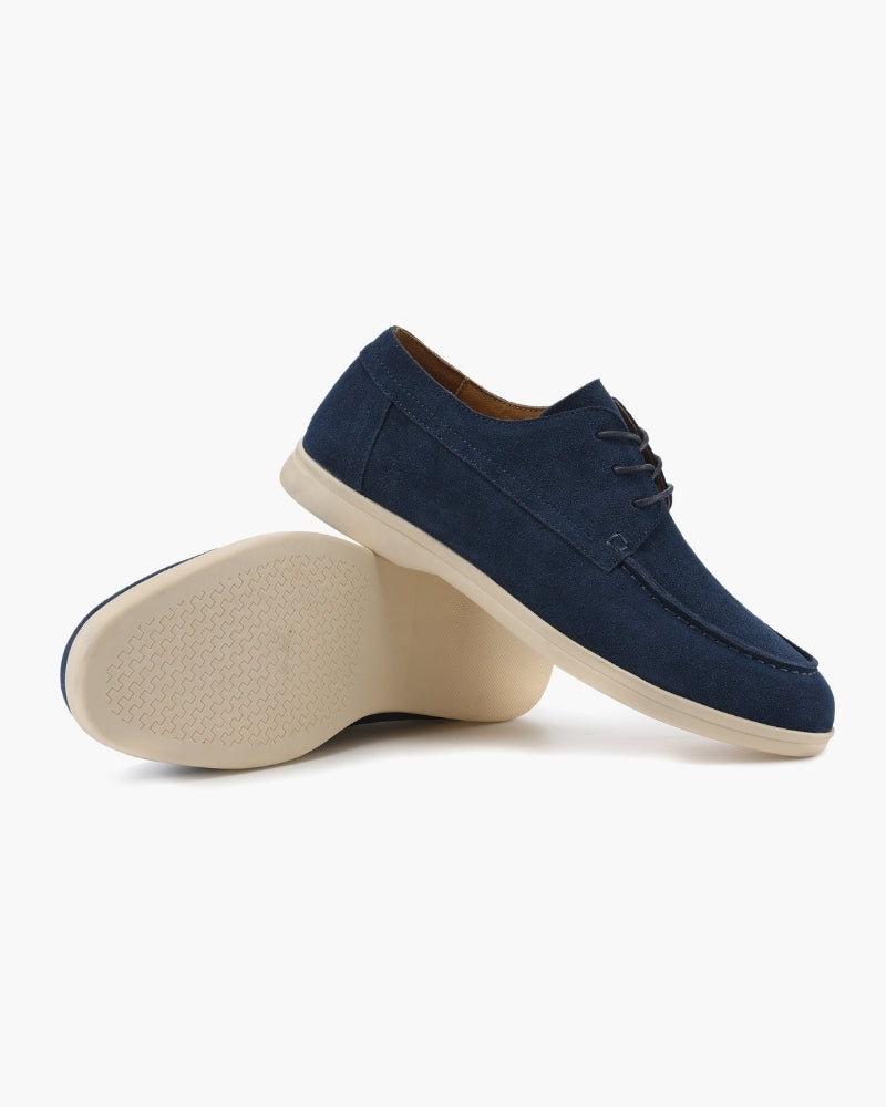 Men's lace-up shoes with suede-effect upper