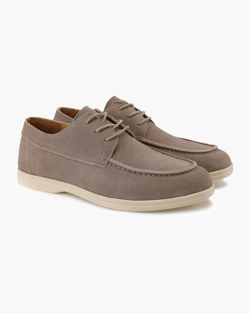 Men's lace-up shoes with suede-effect upper