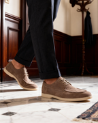 Men's lace-up shoes with suede-effect upper