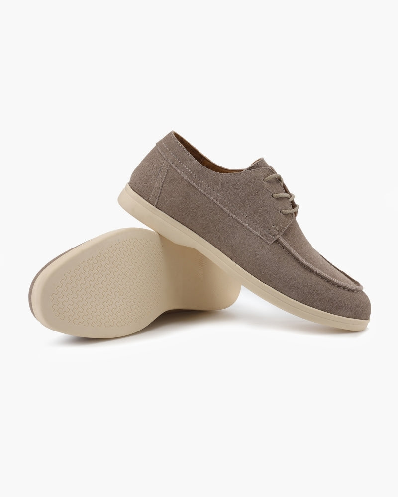 Men's lace-up shoes with suede-effect upper