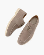 Men's lace-up shoes with suede-effect upper