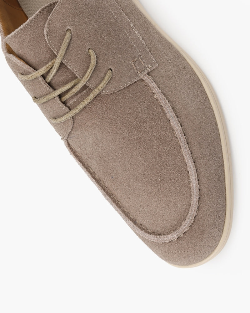 Men's lace-up shoes with suede-effect upper