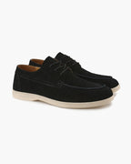 Men's lace-up shoes with suede-effect upper