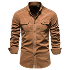 Men's long sleeve button-front weekend shirt