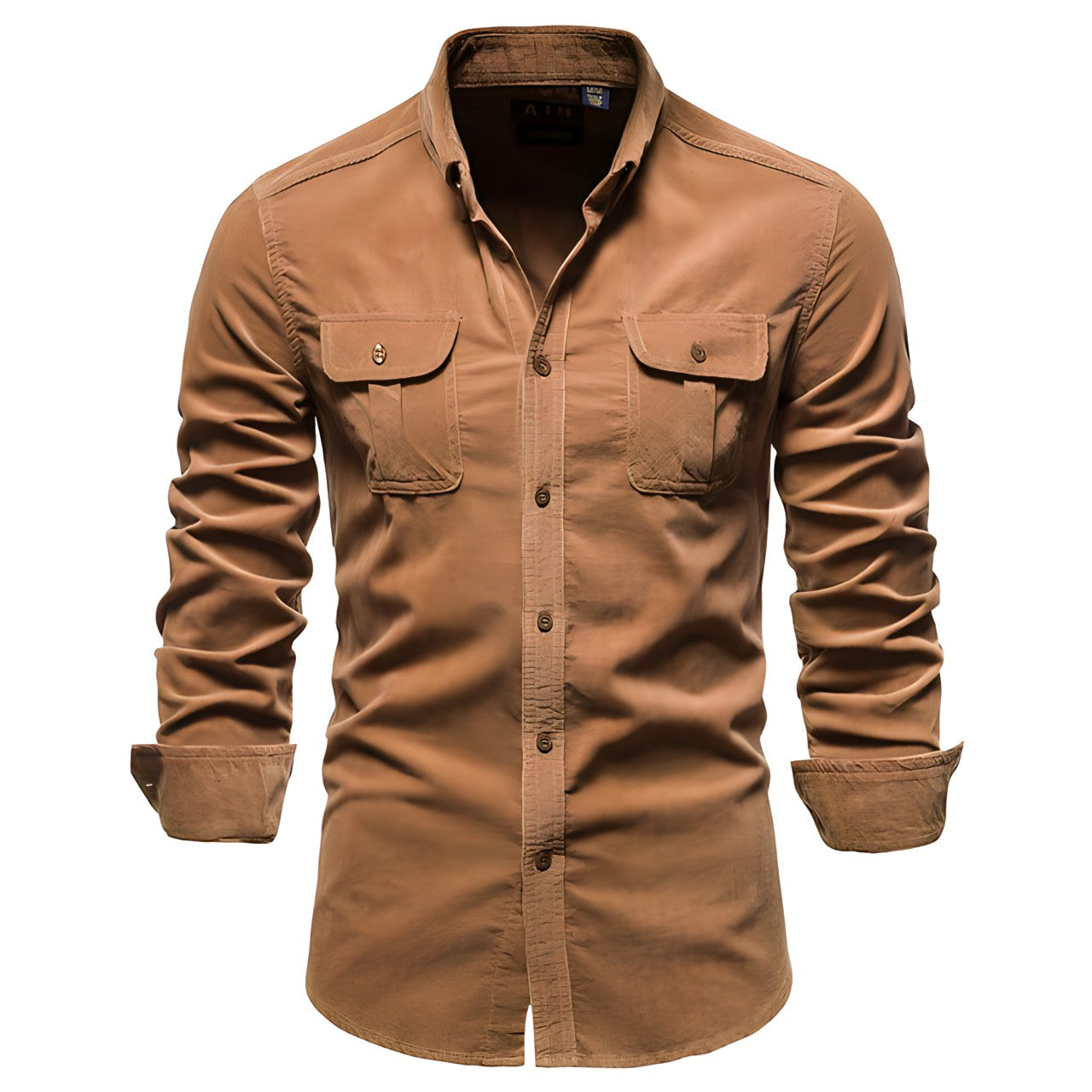 Men's long sleeve button-front weekend shirt