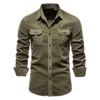 Men's long sleeve button-front weekend shirt