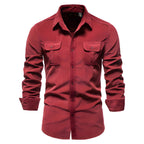 Men's long sleeve button-front weekend shirt