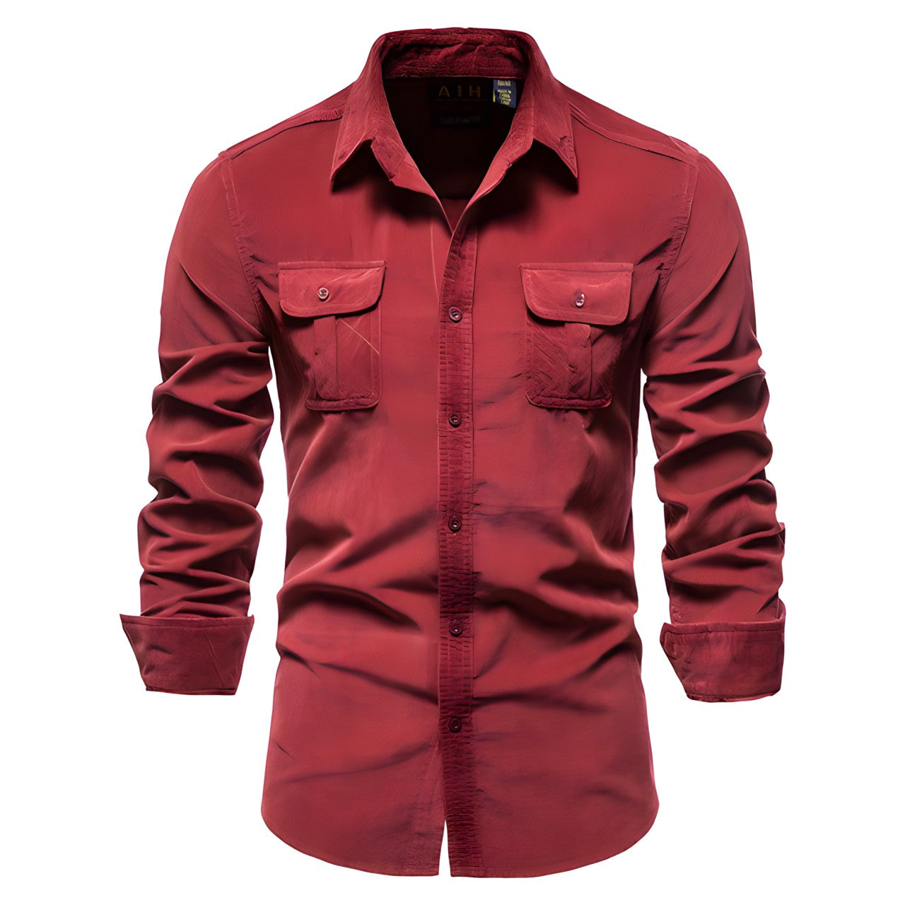 Men's long sleeve button-front weekend shirt