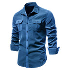 Men's long sleeve button-front weekend shirt