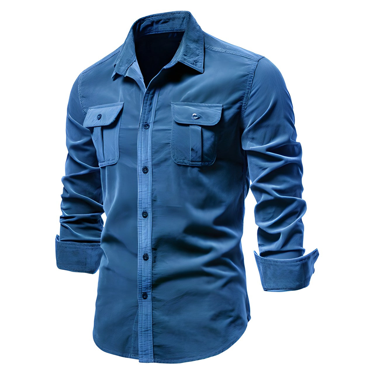 Men's long sleeve button-front weekend shirt