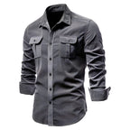 Men's long sleeve button-front weekend shirt