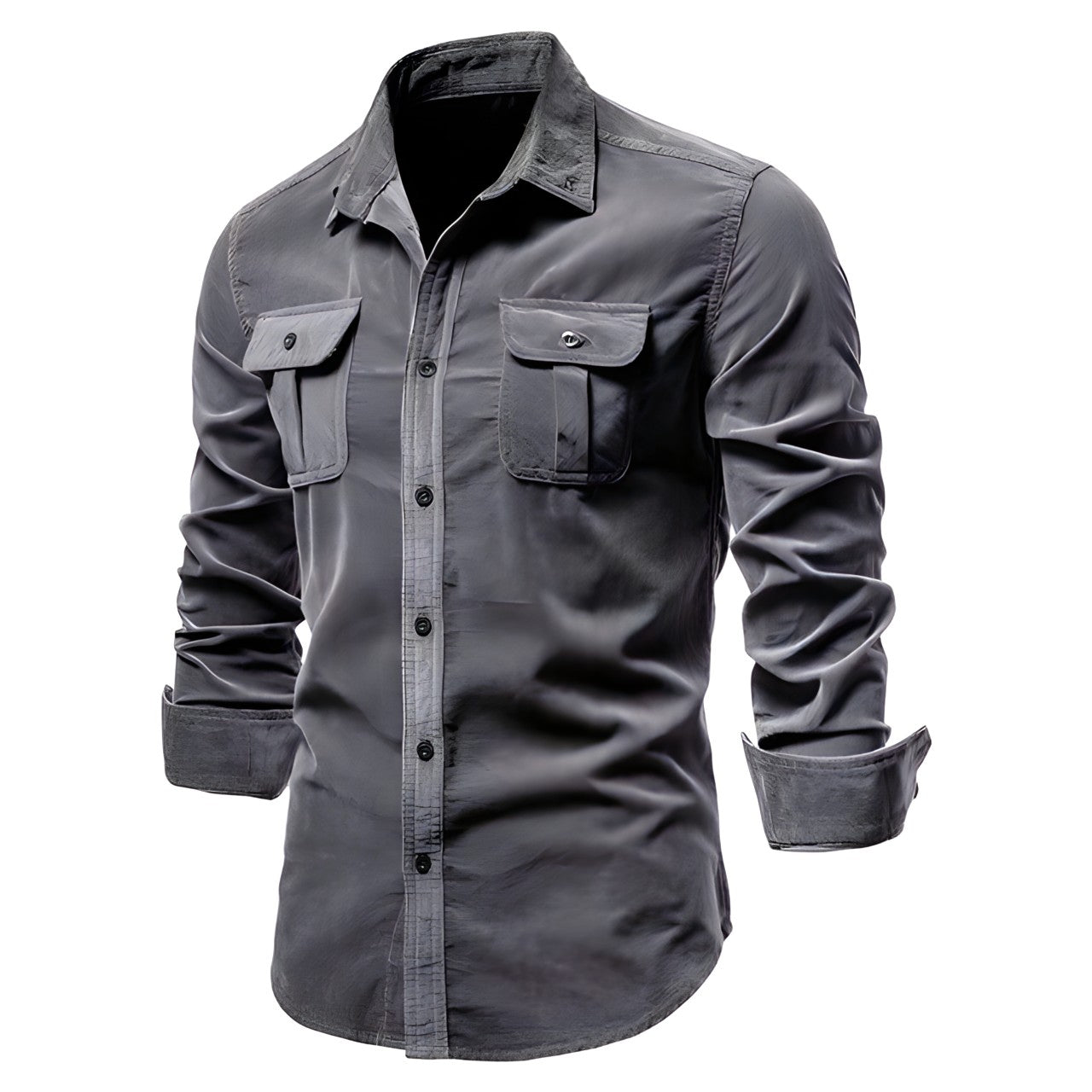 Men's long sleeve button-front weekend shirt