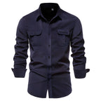 Men's long sleeve button-front weekend shirt
