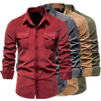Men's long sleeve button-front weekend shirt