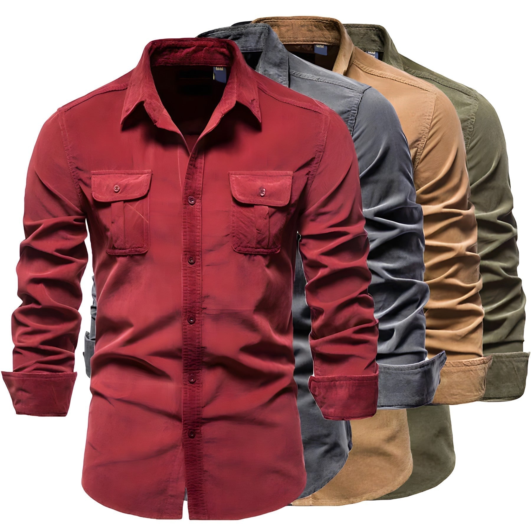 Men's long sleeve button-front weekend shirt