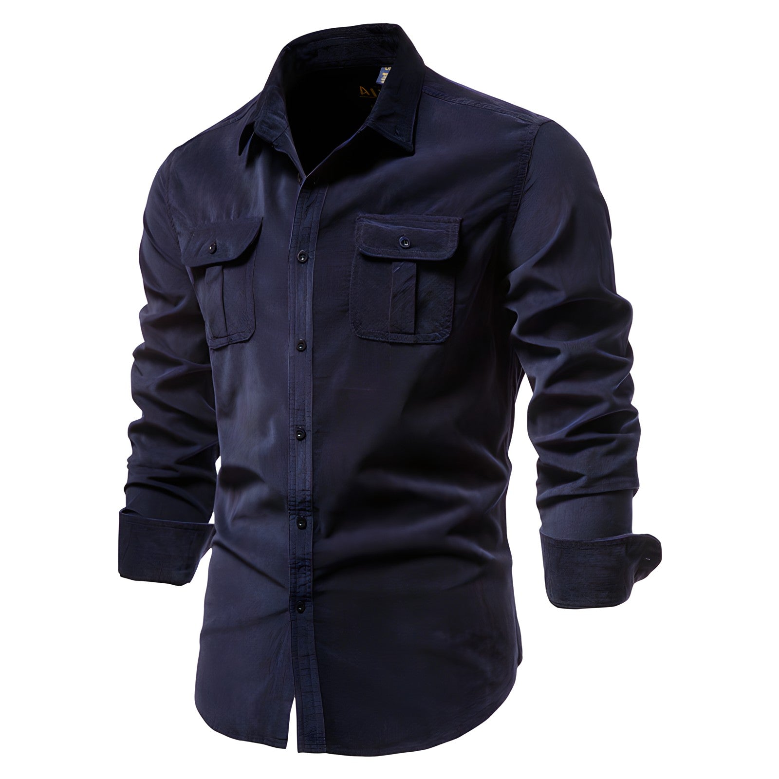 Men's long sleeve button-front weekend shirt