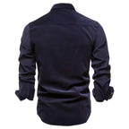 Men's long sleeve button-front weekend shirt