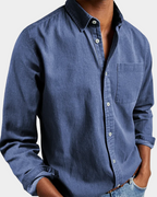 Men's long sleeve spread-collar weekend shirt