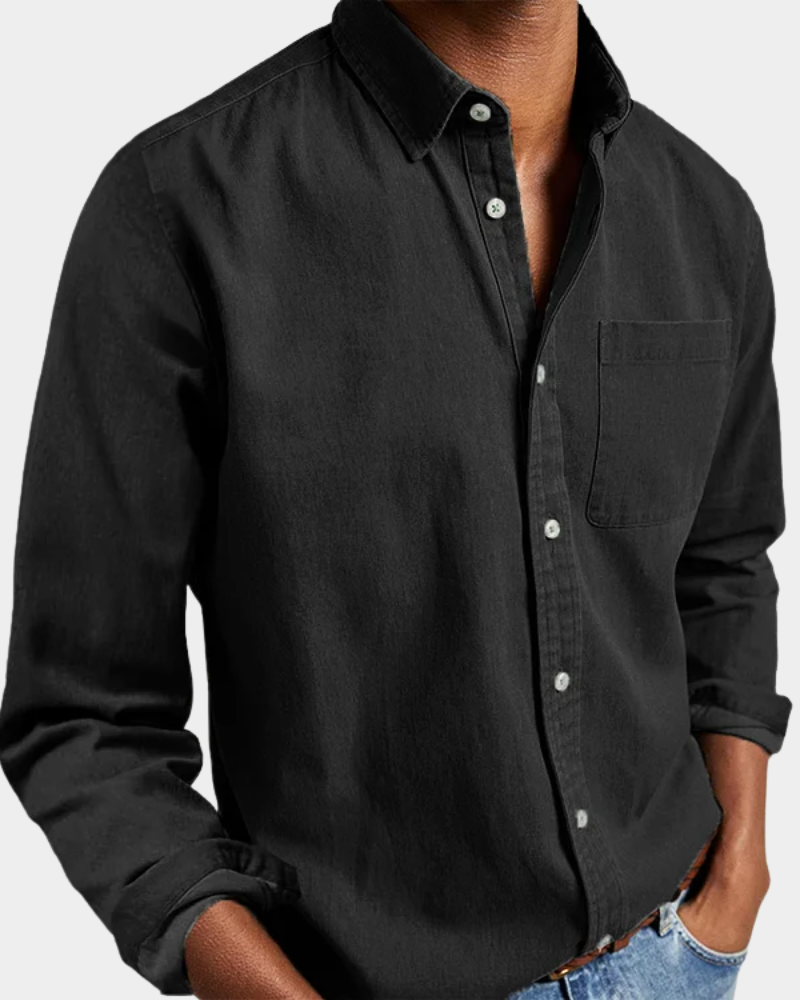 Men's long sleeve spread-collar weekend shirt