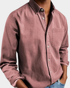Men's long sleeve spread-collar weekend shirt