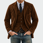 Men's notch lapel two-piece blazer set