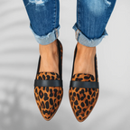 Men's pointed toe flat penny loafers