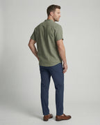 Men's polo shirt with V-neckline