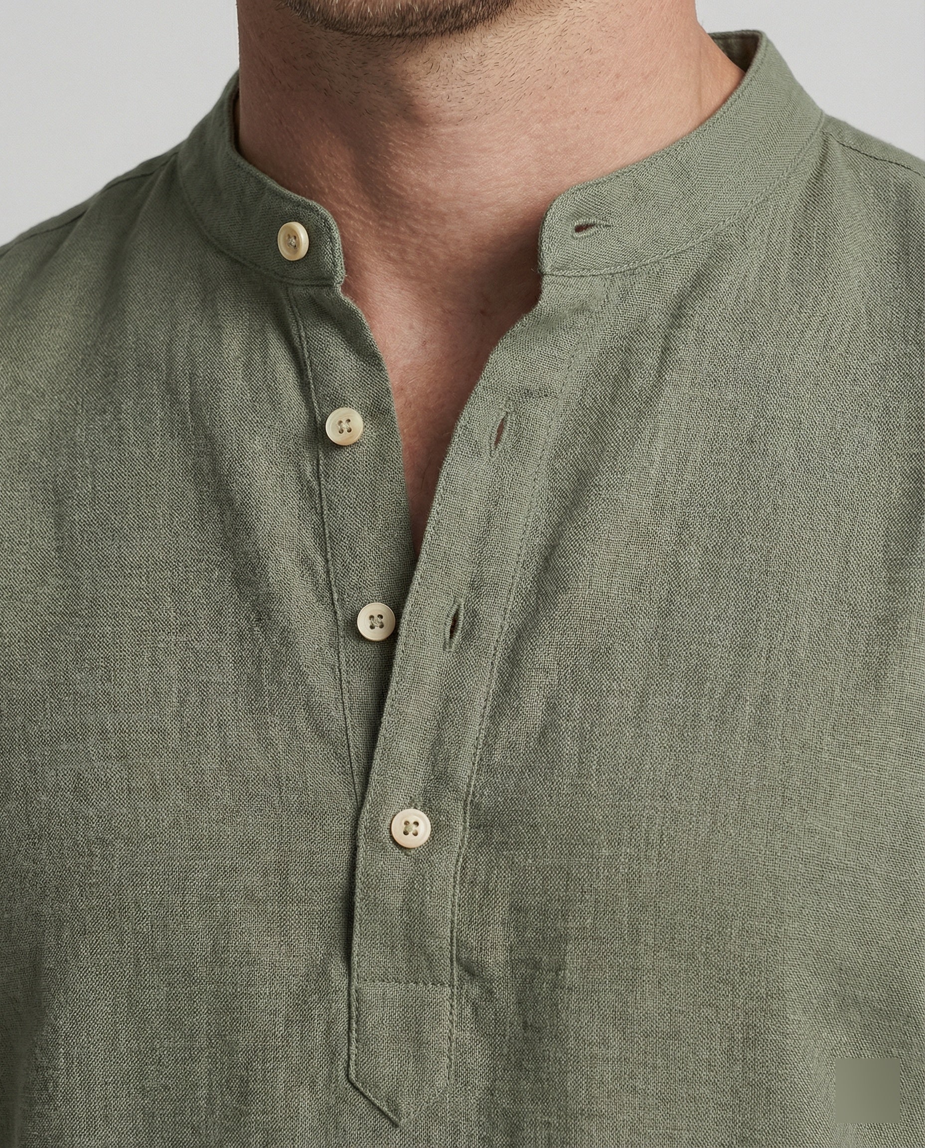 Men's polo shirt with V-neckline