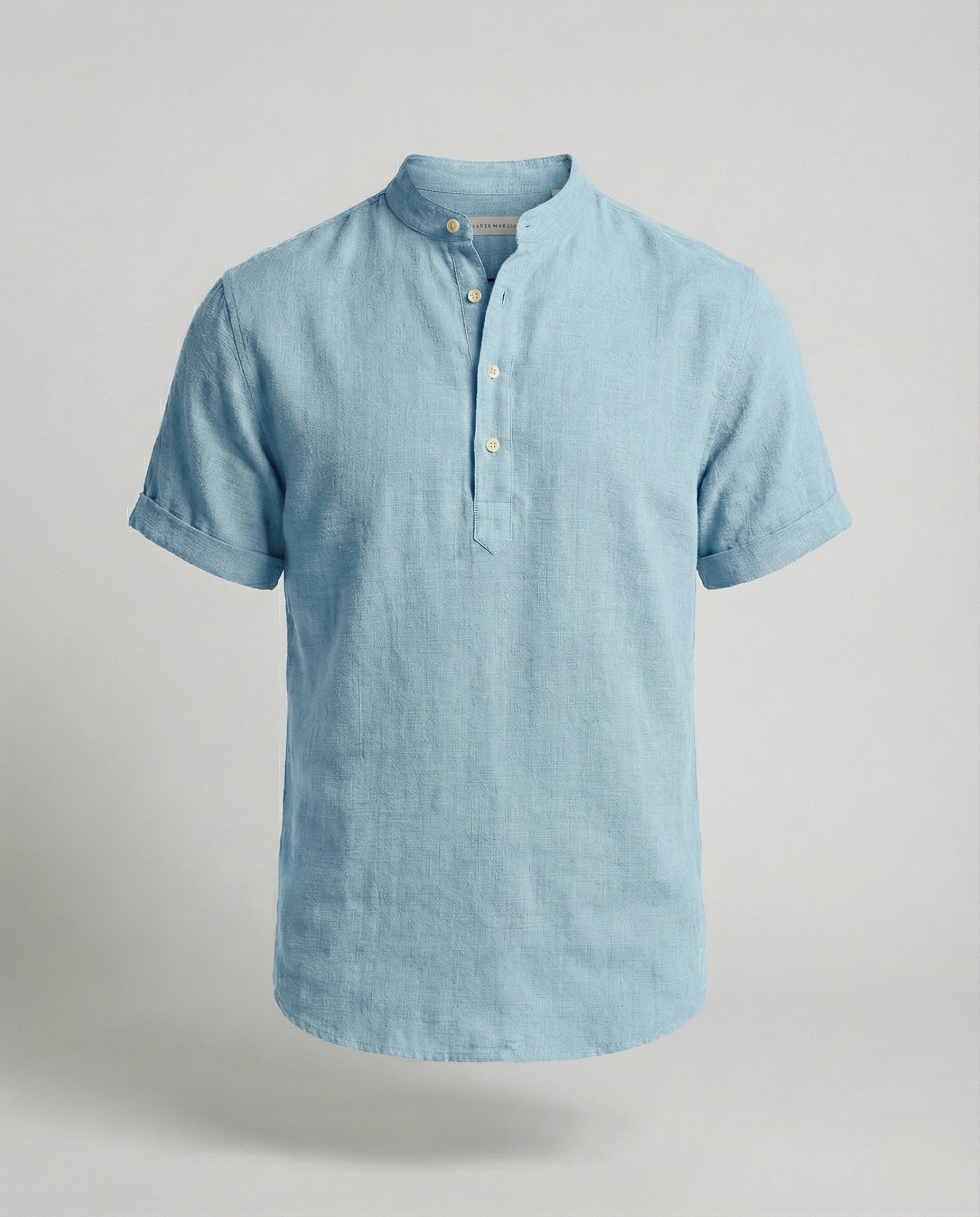 Men's polo shirt with V-neckline