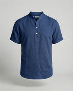 Men's polo shirt with V-neckline
