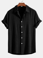 Men's short sleeve button-front summer shirt