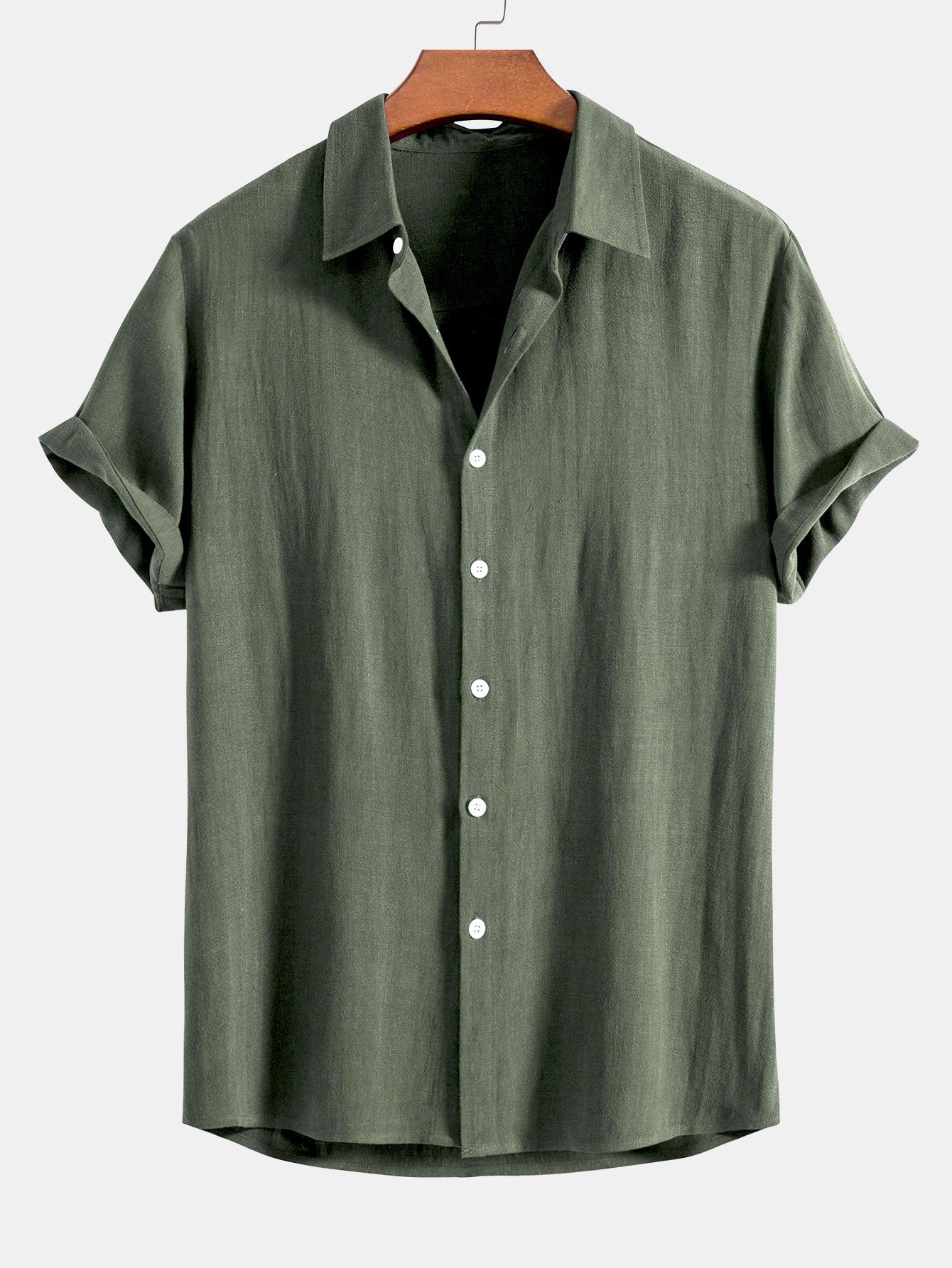Men's short sleeve button-front summer shirt