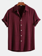 Men's short sleeve button-front summer shirt
