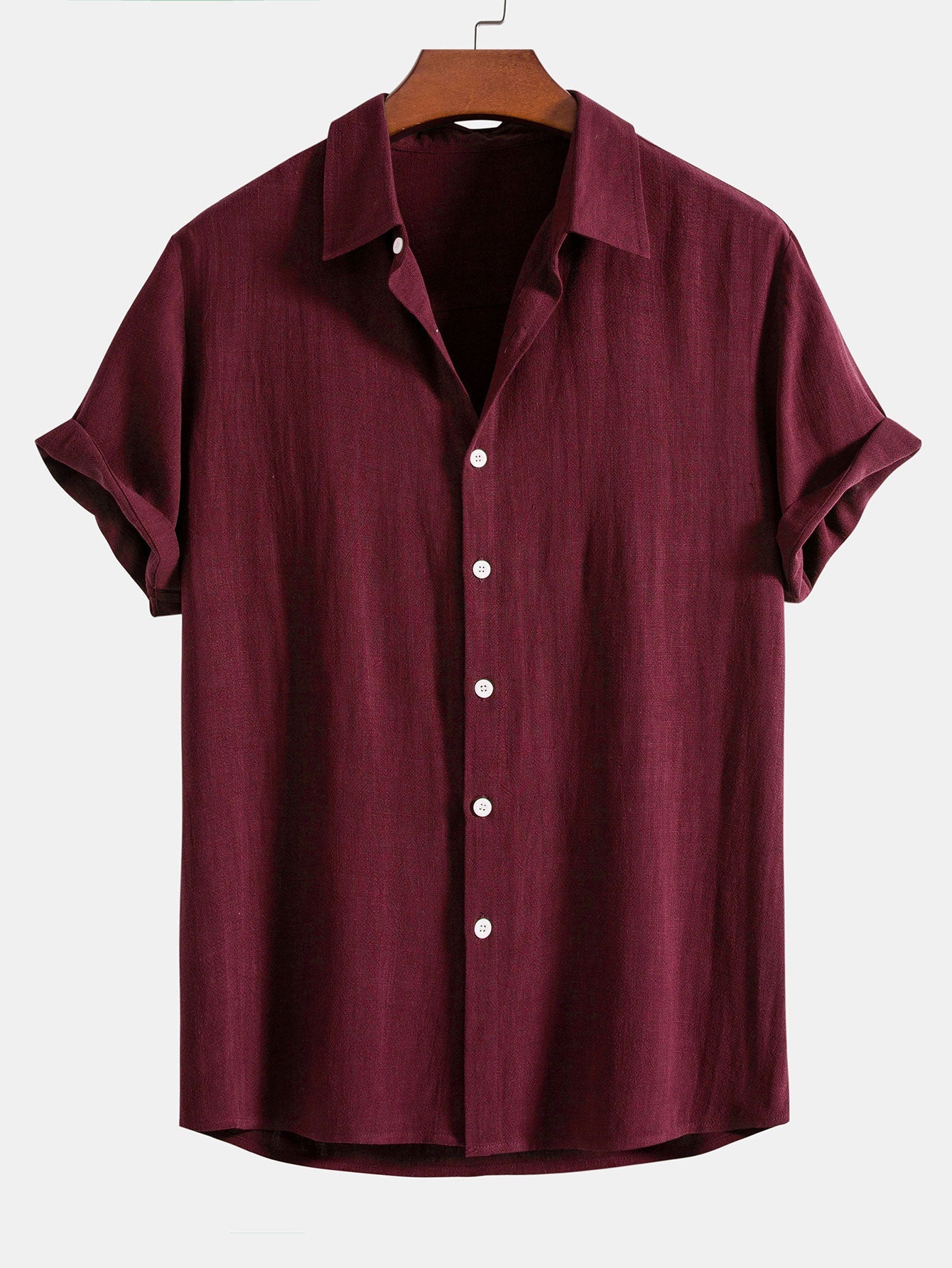 Men's short sleeve button-front summer shirt
