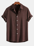 Men's short sleeve button-front summer shirt