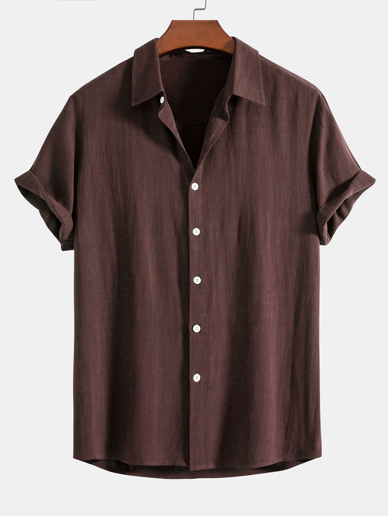 Men's short sleeve button-front summer shirt