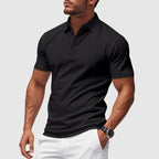 Men's short sleeve fitted polo shirt