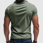 Men's short sleeve fitted polo shirt