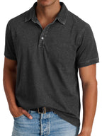 Men's short sleeve open collar summer polo shirt