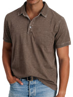Men's short sleeve open collar summer polo shirt